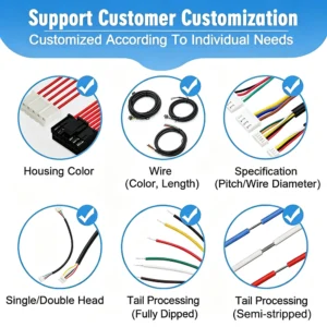 Custom internal power wiring harness for electronic equipment