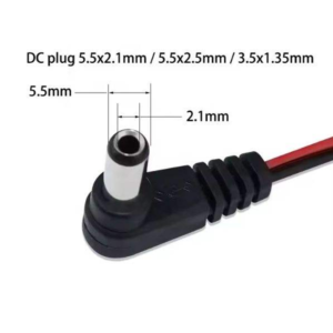 Custom DC power cable assembly with different connectors and wire configurations