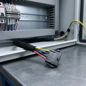 Molex Micro Fit cable assembly installed in industrial equipment
