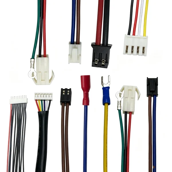 PCB connector cable assembly with male and female connectors