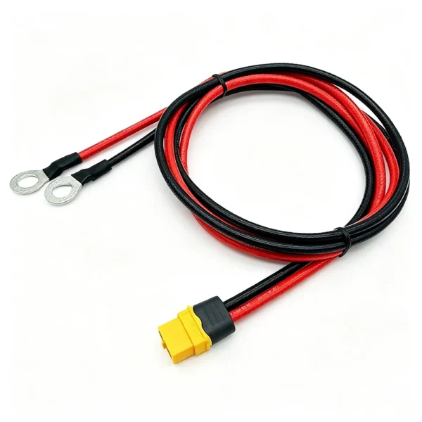 Custom power wire harness assembly with connectors