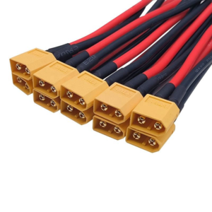 XT60 male connector cable assembly for battery power applications