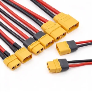 Battery connector assembly with customized cable connection