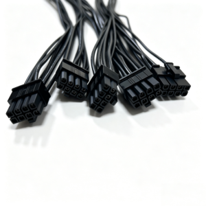 Black Molex 5557 terminal wire assembly with multiple pins