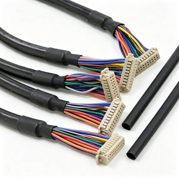 motor wire harness assembly with multiple connectors