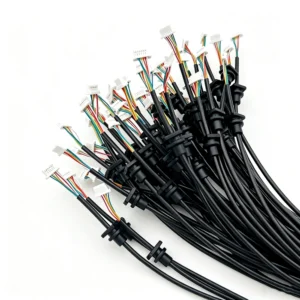Overmolded cable with enhanced strain relief