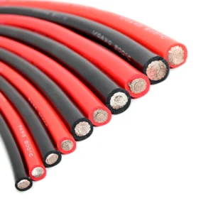 Cross-section of single-core silicone insulated wire showing the conductor and insulation